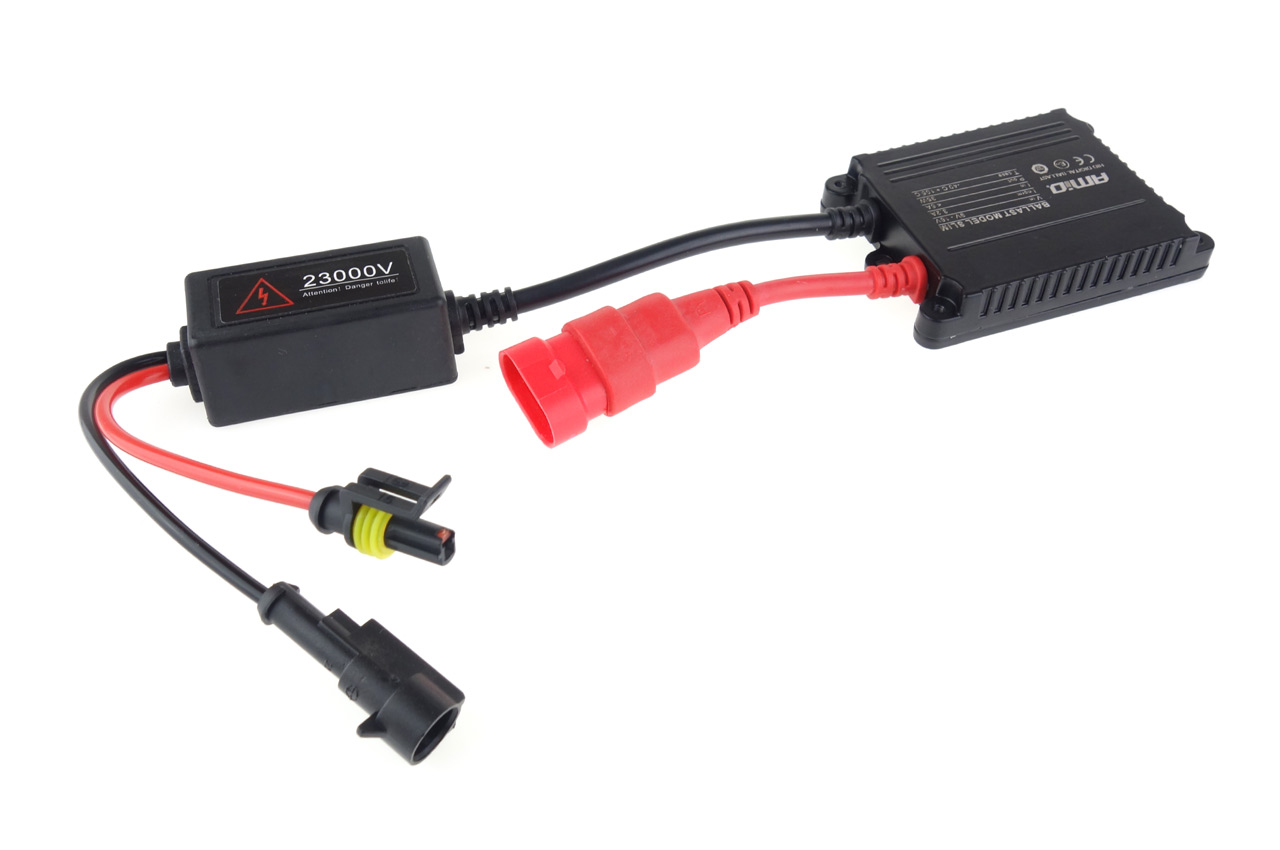 Amio - Kit Xenon H1 4300K 35W 12V με SLIM ballast για φυσικό φωτισμό δρόμου και καθαρή δέσμη με εύκολη εγκατάσταση σε περιορισμένο χώρο - 1 Σετ (01935/AM)