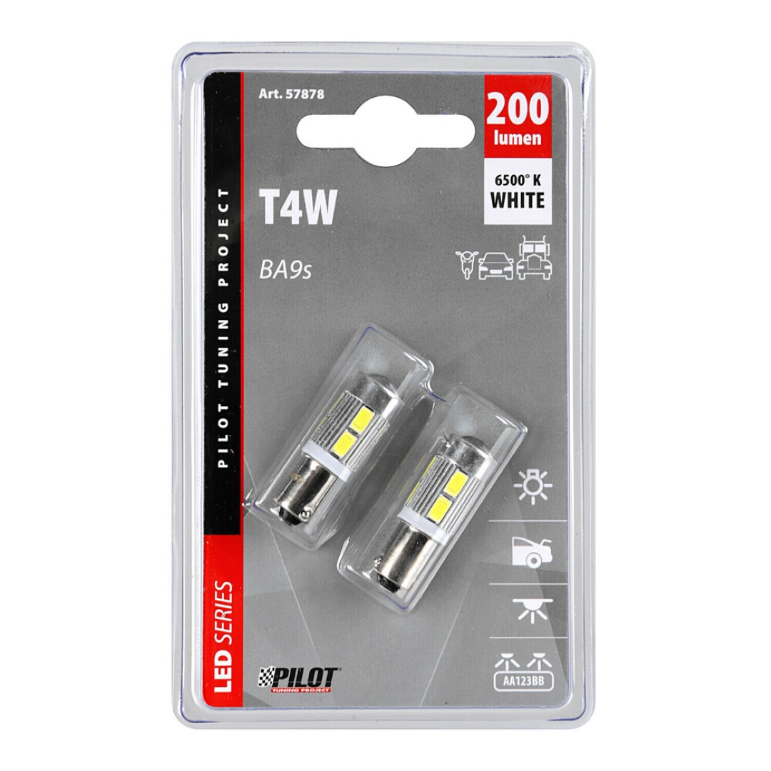 T4W 9-32V BA9S 200LM 10SMD LED Λευκο Blister (διπλης Πολικοτητας) LAMPA - 2 Τεμ - Thumbnail 3