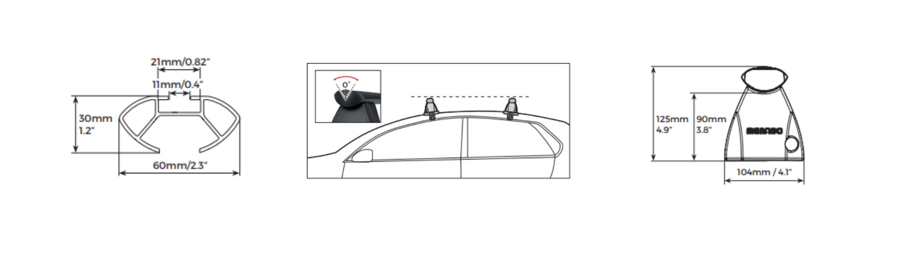 Μπαρες Οροφης Αλουμινιου Delta L Black 141 Cm Roof Rack Σετ Σε Μαυρο Χρωμα Με Προστατευτικα Καπακια Ακρων Για Απλη Οροφη MENABO - 2 Τεμ. - Thumbnail 7
