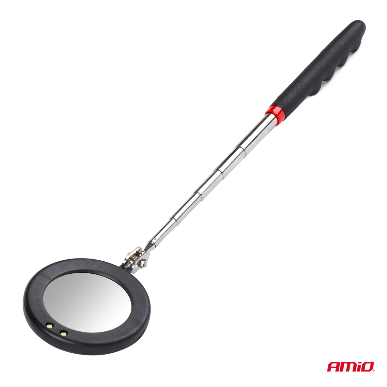 AMIO - Καθρεπτης Χειρος Τηλεσκοπικος 50MM 28-87CM 360 Μοιρες Με Φως LED - 1 Τεμ. (02840/AM) - Thumbnail 3