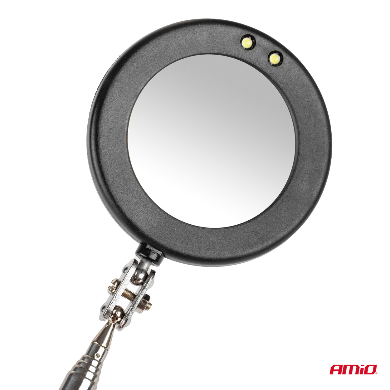 AMIO - Καθρεπτης Χειρος Τηλεσκοπικος 50MM 28-87CM 360 Μοιρες Με Φως LED - 1 Τεμ. (02840/AM) - Thumbnail 6
