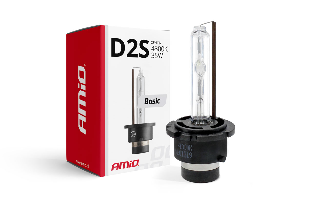 Amio - Ανταλλακτική Λάμπα D2S Xenon 12V 35W 4300K Basic Σειρά P32d-2 για Φώτα Αυτοκινήτου - 1 τεμ. (01319/AM)