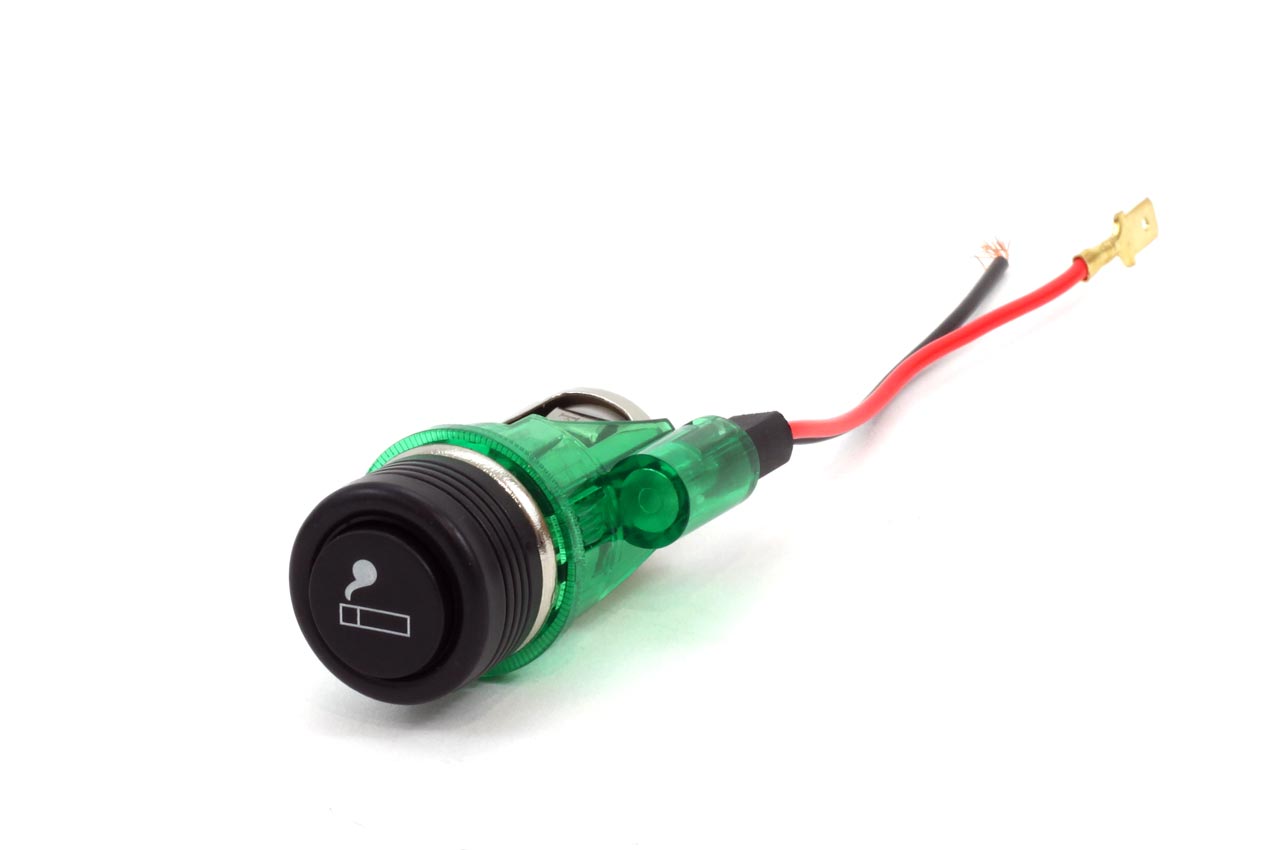 Amio - Κιτ αναπτήρα 12V Euro-Style με καλώδιο και ενσωματωμένο φωτισμό, περιλαμβάνει αρσενική και θηλυκή υποδοχή, ανθεκτική κατασκευή για ασφαλή τροφοδοσία ηλεκτρικών συσκευών σε αυτοκίνητα και τροχόσπιτα - 1 τεμ. (01260/AM)