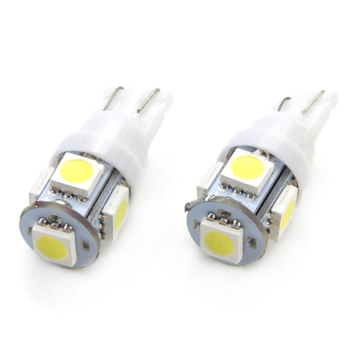 AMIO - Λάμπες LED T10 W5W 12V W2.1X9.5D Λευκό Φως 5600K Με 5 Smd 5050 Chips Καρφωτές Για Φώτα Θέσης Πινακίδας Και Εσωτερικού Φωτισμού Αυτοκινήτου - 1 Σετ (01284/AM) - Thumbnail 2