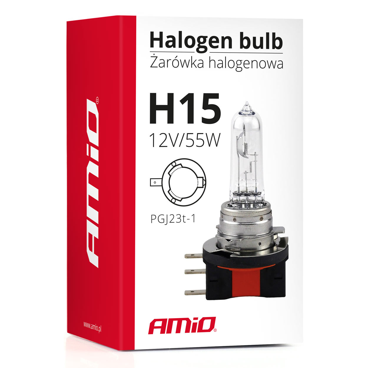AMIO – Λαμπτήρας Αλογόνου H15 PGJ23-T1 12V 55W Lumitec Για Προβολείς Αυτοκινήτου – 1 Τεμ. (01490/AM) - Thumbnail 4