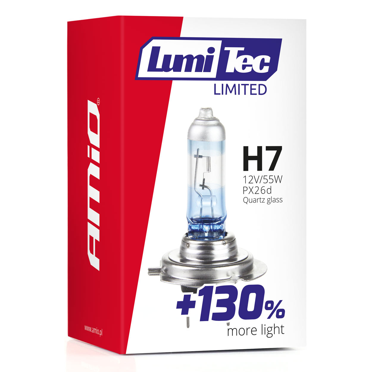 AMIO - Λαμπτήρας Αλογόνου Lumitec Limited +130% Τύπου H7 12V Ισχύος 55W Με Βάση PX26D Και Λευκό Φως 4300K Για Αυξημένη Ορατότητα Και Μεγαλύτερη Δέσμη Έως 40M - 1 Τεμ. (02133/AM) - Thumbnail 3