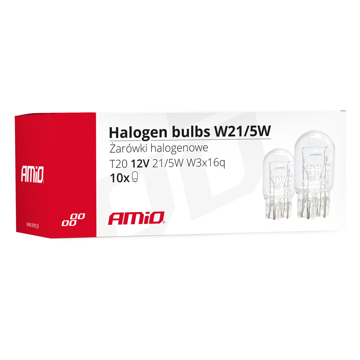 AMIO - W21/5W (T20) 12V 21/5W W3X16Q (καρφωτο Ακαλυκο) Αλογονου - 10 Τεμ. (02552/AM) - Thumbnail 3