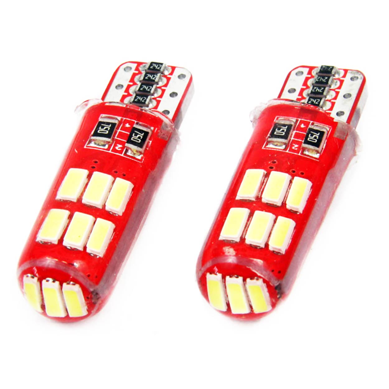 AMIO – LED Canbus T10 W5W 12V W2.1X9.5D 5600K 15XSMD 4014 Σιλικόνης Καρφωτό Λευκό Για Φώτα Θέσης & Εσωτερικού Αυτοκινήτου – 2 Τεμ. (01443/AM) - Thumbnail 2