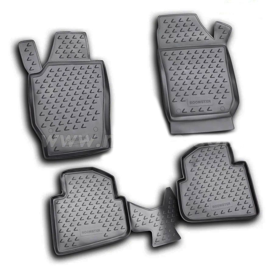 ΠΑΤΑΚΙΑ ΣΕ ΣΚΑΦΗ TPE ΛΑΣΤΙΧΟ ΓΙΑ SKODA ROOMSTER 09/2006+  ΣΕ ΜΑΥΡΟ ΧΡΩΜΑ NOVLINE - 4 ΤΕΜ.