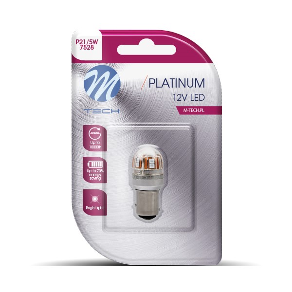 P21/5W 12/24V BAY15D 15XSMD2835 LED Κοκκινο Can-bus Blister   M-TECH - 1 Τεμ. - Thumbnail 2