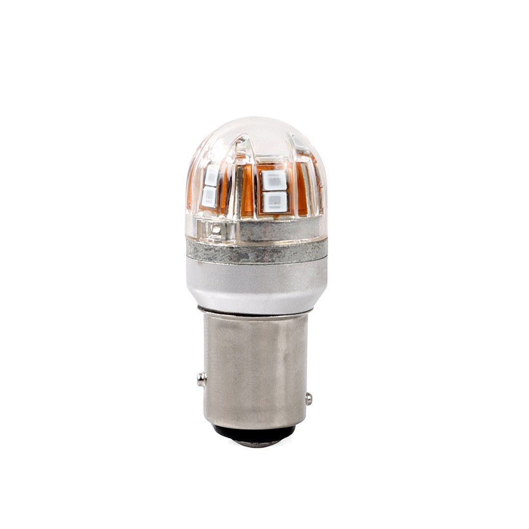 P21/5W 12/24V BAY15D 15XSMD2835 LED Κοκκινο Can-bus Blister M-TECH - 1 Τεμ.