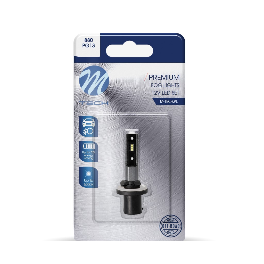 H27-880 12V PG13 6XSMD1616 LED 6.000K 280LM Premium Fog LED  M-TECH - 1 Τεμ. - Thumbnail 2