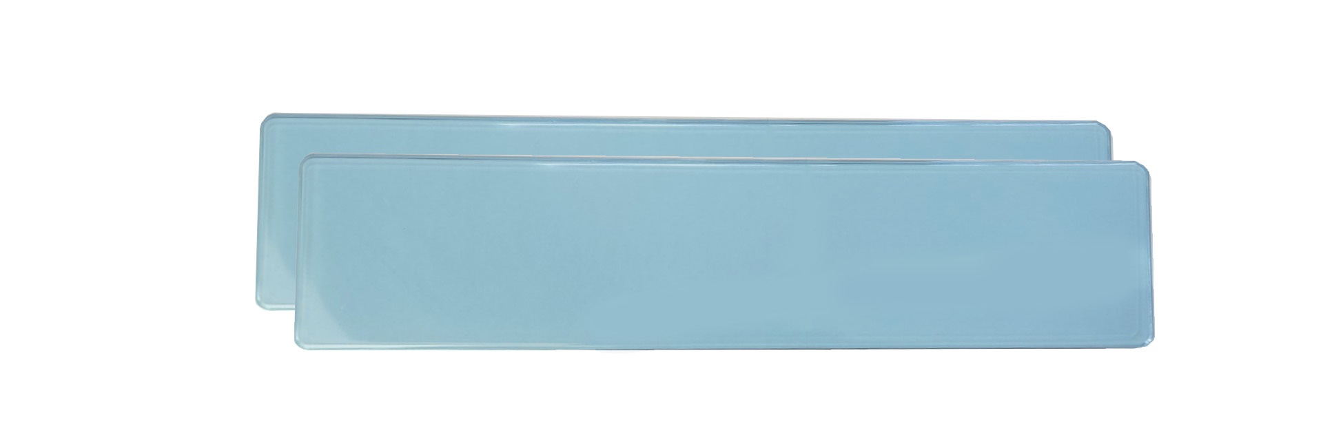 Προστατευτικο Τζαμι Πινακιδας Light Blue Νεου Τυπου 52,7 X 12 Cm (πλαστικο/μπλε) - 2 Τεμ.