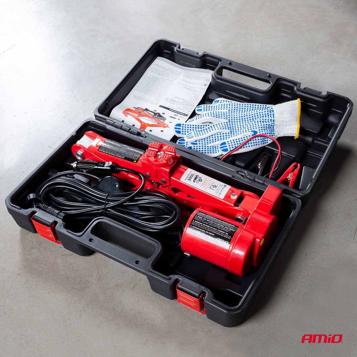 AMIO - Γρυλος Μηχανικος-ηλεκτρικος 3.000KG 12V Με Βαλιτσακι (υψος 120-350MM) - 1 Τεμ. (02406/AM) - Thumbnail 7