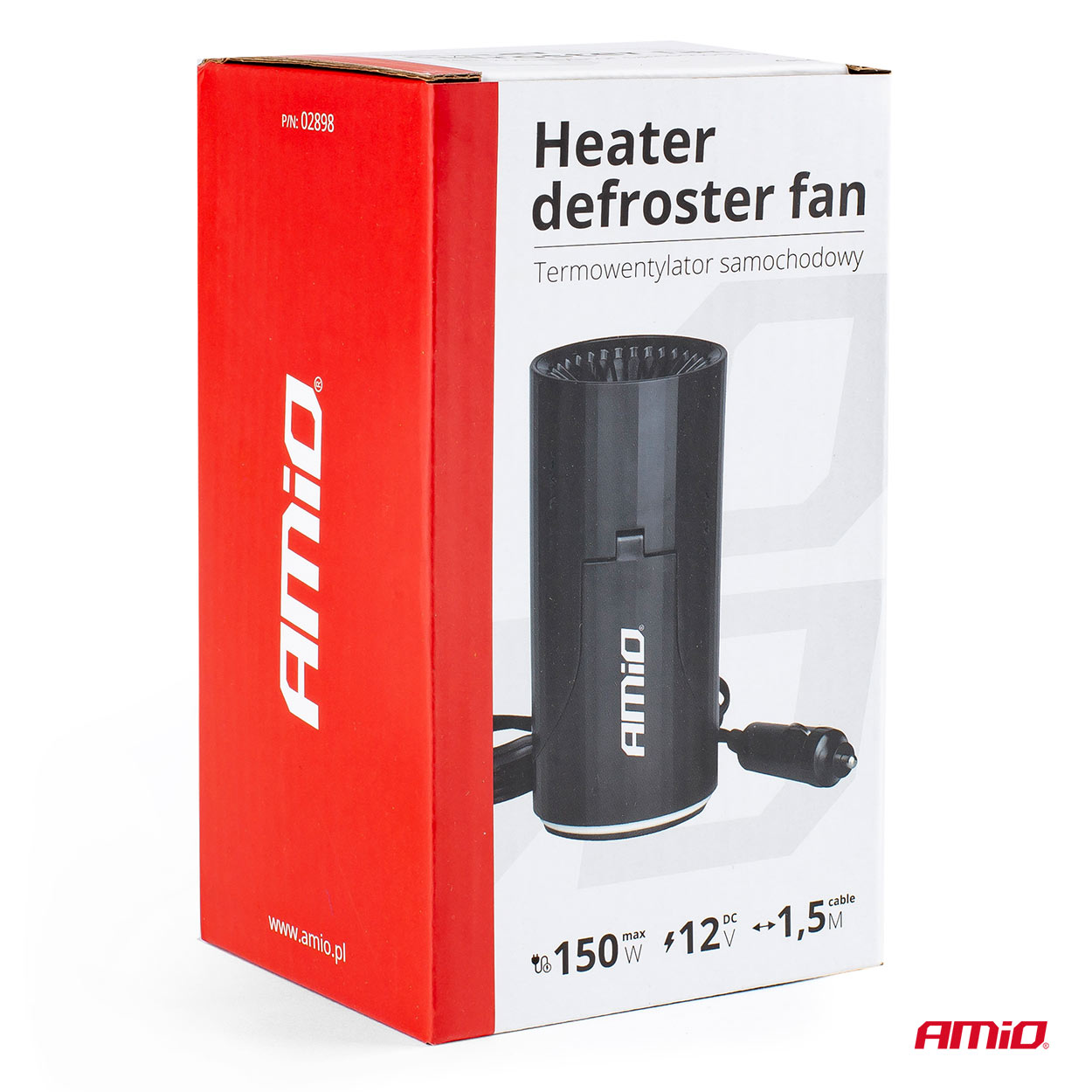 AMIO - Αεροθερμο Αναπτηρα 12V - 150W (καλωδιο 150 Cm) Μαυρο 150X100X80 Mm - 1 Τεμ. (02898/AM) - Thumbnail 8