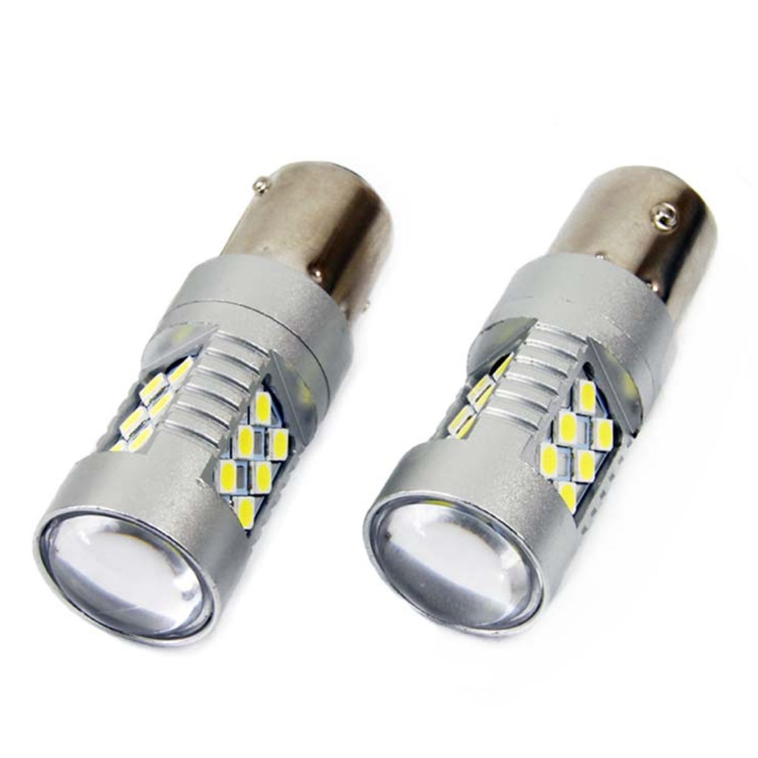 AMIO – LED Canbus P21W BA15S 12/24V 24XSMD 3030 Λευκό Διάθλασης Μονοπολικό Για Φώτα Αυτοκινήτου & Φορτηγού – 2 Τεμ. (01445/AM) - Thumbnail 2