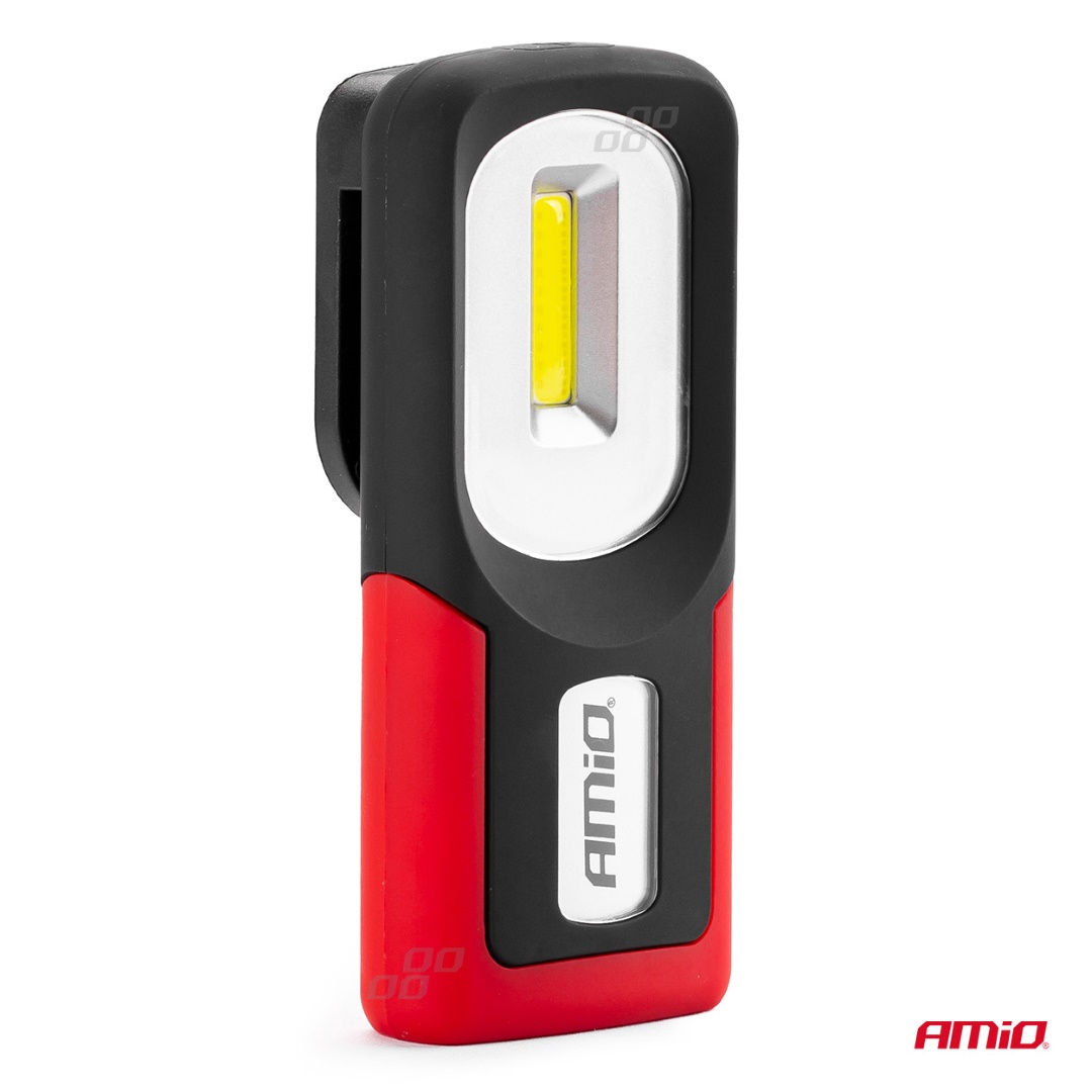 AMIO - Φακος Εργασιας Χειρος Με Γαντζο/μαγνητη Micro Usb Cob LED 1200MAH 50X31X117MM - 1 Τεμ. (02816/AM) - Thumbnail 8