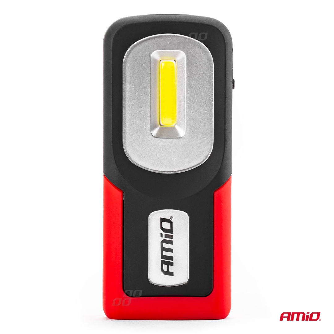 AMIO - Φακος Εργασιας Χειρος Με Γαντζο/μαγνητη Micro Usb Cob LED 1200MAH 50X31X117MM - 1 Τεμ. (02816/AM) - Thumbnail 7