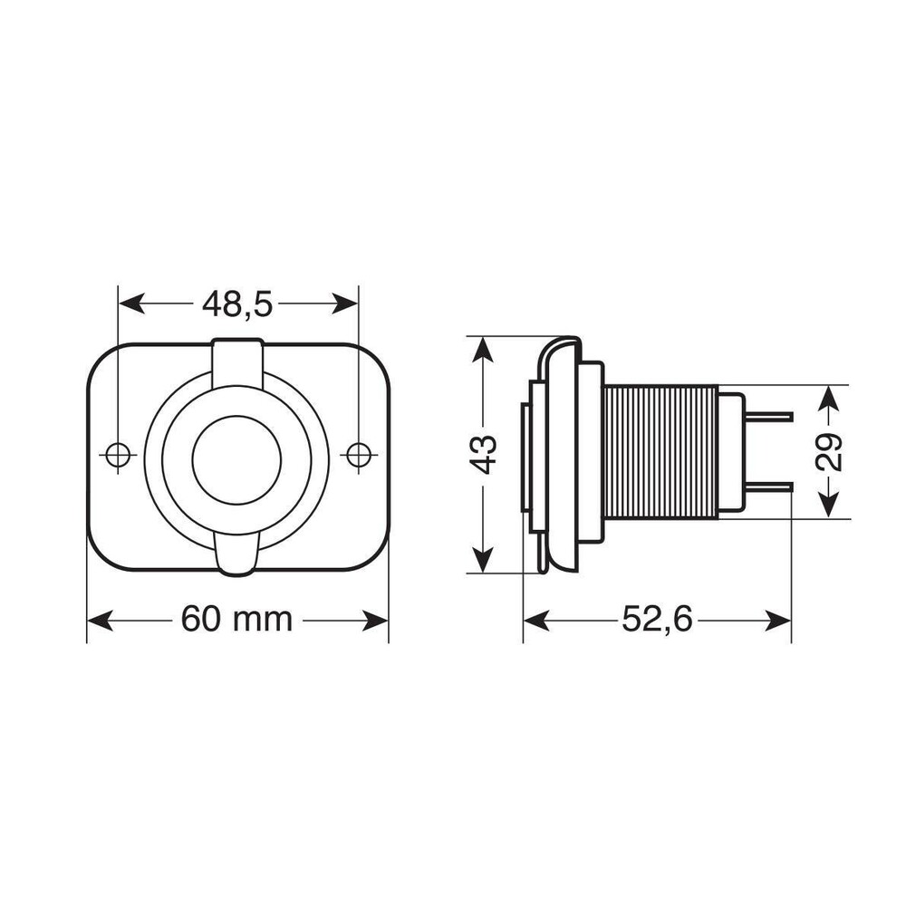 Πριζα Usb Με Καπακι Και 2 Θυρες Usb (a+c) 12/24V 3000MA 15W Μαυρη Fast Charge LAMPA - 1 Tem. - Thumbnail 3