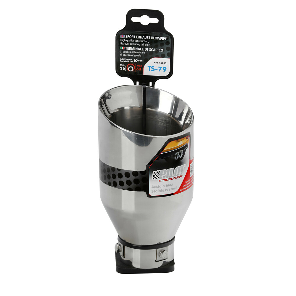 Ακρο (μπουκα) Εξατμισης Οβαλ TS-79 36>63MM (μηκος: 200MM / Φαρδος: 113MM ) LAMPA - 1 Tem. - Thumbnail 5