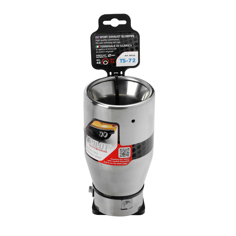 Ακρο (μπουκα) Εξατμισης Στρογγυλη TS-72 48>73MM (μηκος: 192MM / Φαρδος: 100MM ) LAMPA - 1 Tem. - Thumbnail 5
