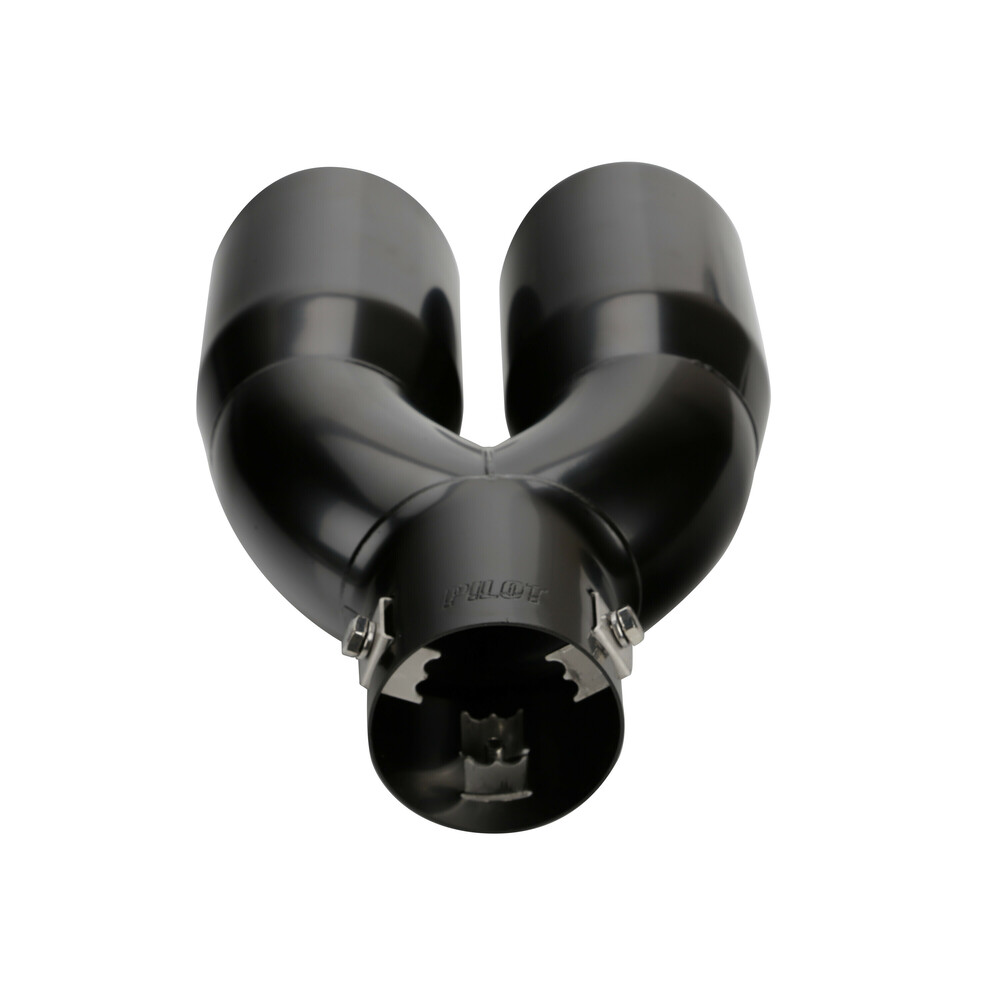 Ακρο (μπουκα) Εξατμισης Διπλη Οβαλ Μαυρη TS-73 37>60MM (μηκος: 228MM / Φαρδος: 163MM) LAMPA - 1 Tem. - Thumbnail 2