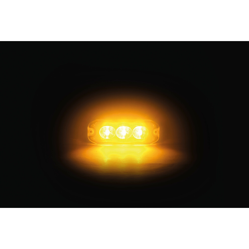 Στρομπο Πορτοκαλι 12/24V 3 LED 4 Χρησεων Αδιαβροχο IP67 (παχος: 7MM) 88X30MM  LAMPA - 1 Tem. - Thumbnail 2