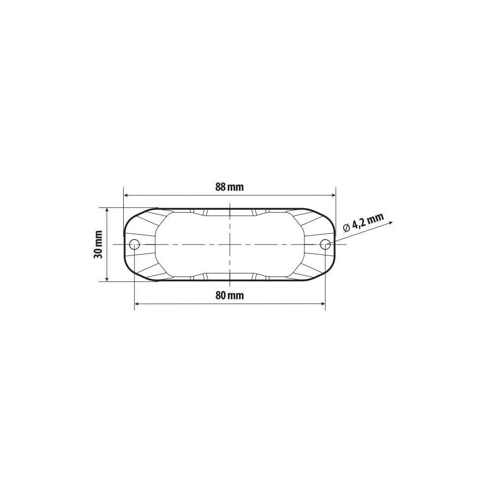 Στρομπο Πορτοκαλι 12/24V 3 LED 4 Χρησεων Αδιαβροχο IP67 (παχος: 7MM) 88X30MM  LAMPA - 1 Tem. - Thumbnail 3
