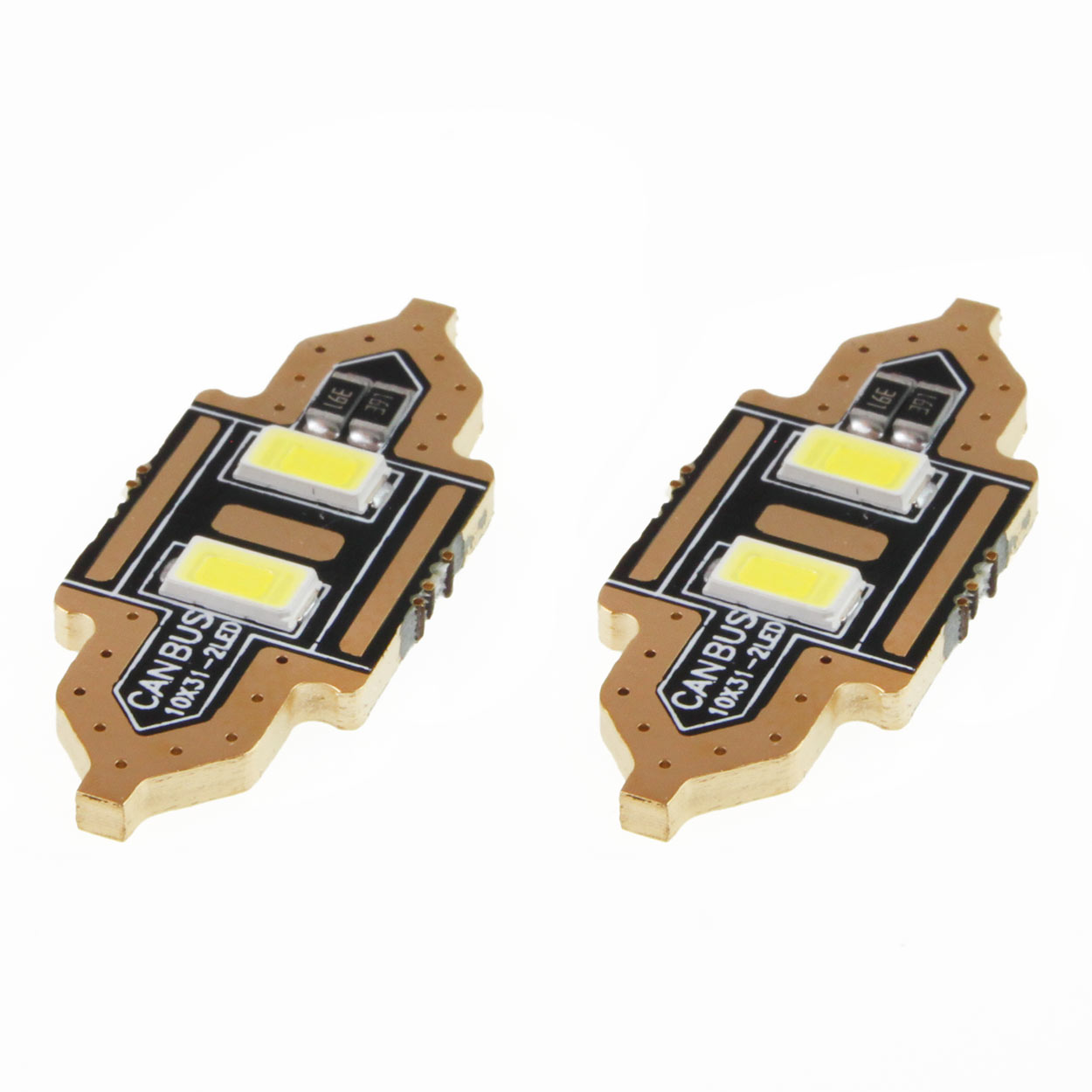 AMIO – LED Λαμπάκια Πλαφονιέρας 31MM 12V 5600K 2XSMD 5730 Για Εσωτερικό Φωτισμό Αυτοκινήτου – 2 Τεμ. (01448/AM) - Thumbnail 2