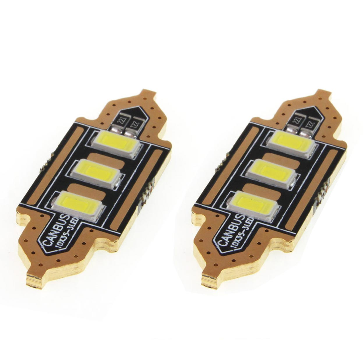 AMIO – LED Λαμπάκια Πλαφονιέρας C5W 39MM 12V 0.5W 5600K 3XSMD 5730 Για Αυτοκίνητο – 2 Τεμ. (01450/AM) - Thumbnail 2