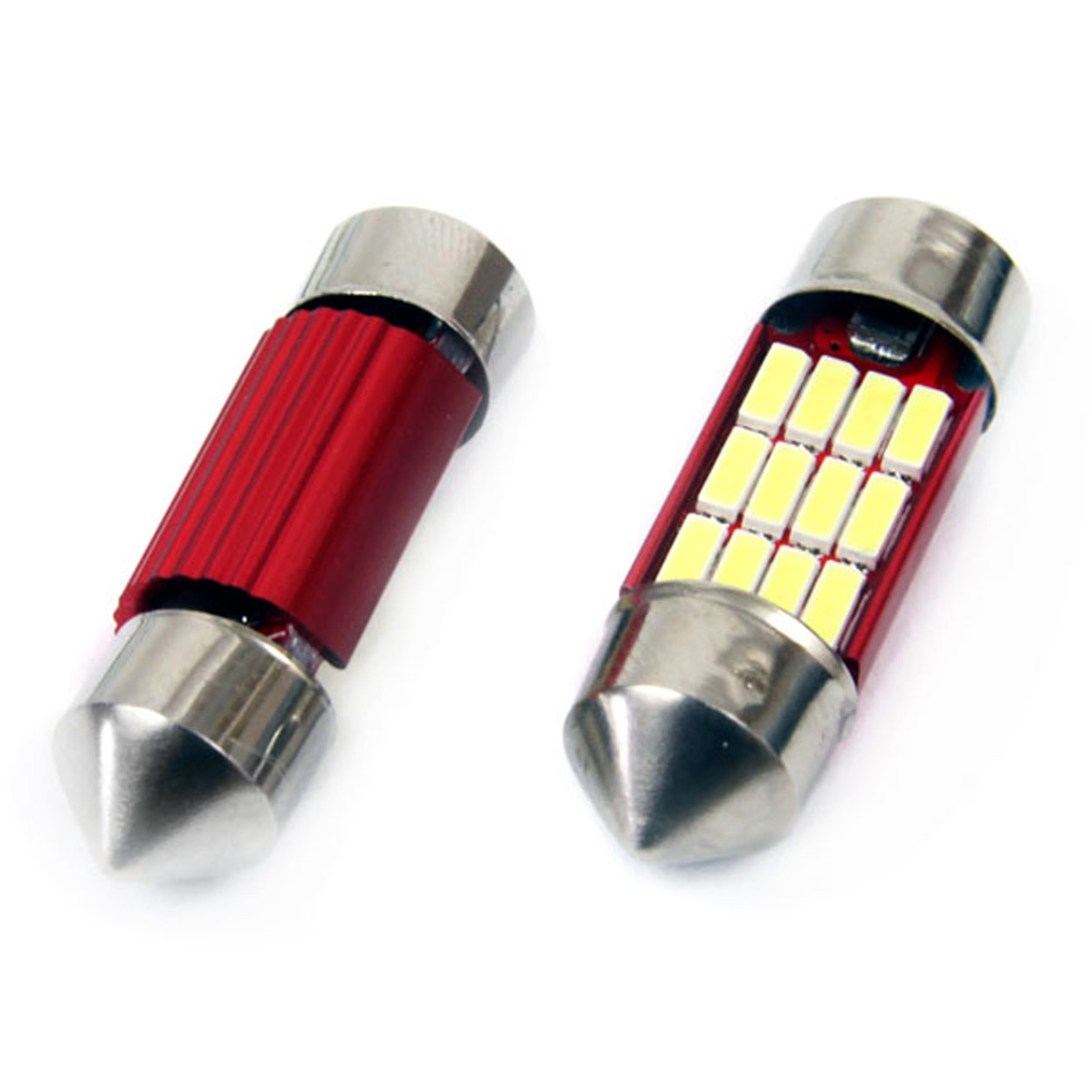 AMIO – Λαμπάκια Πλαφονιέρας LED 31MM C5W C10W 12/24V 2W 5600K 12XSMD 4014 Canbus Για Καθαρό Φωτισμό Εσωτερικού – Σετ 2 Τεμ. (01631/AM) - Thumbnail 2