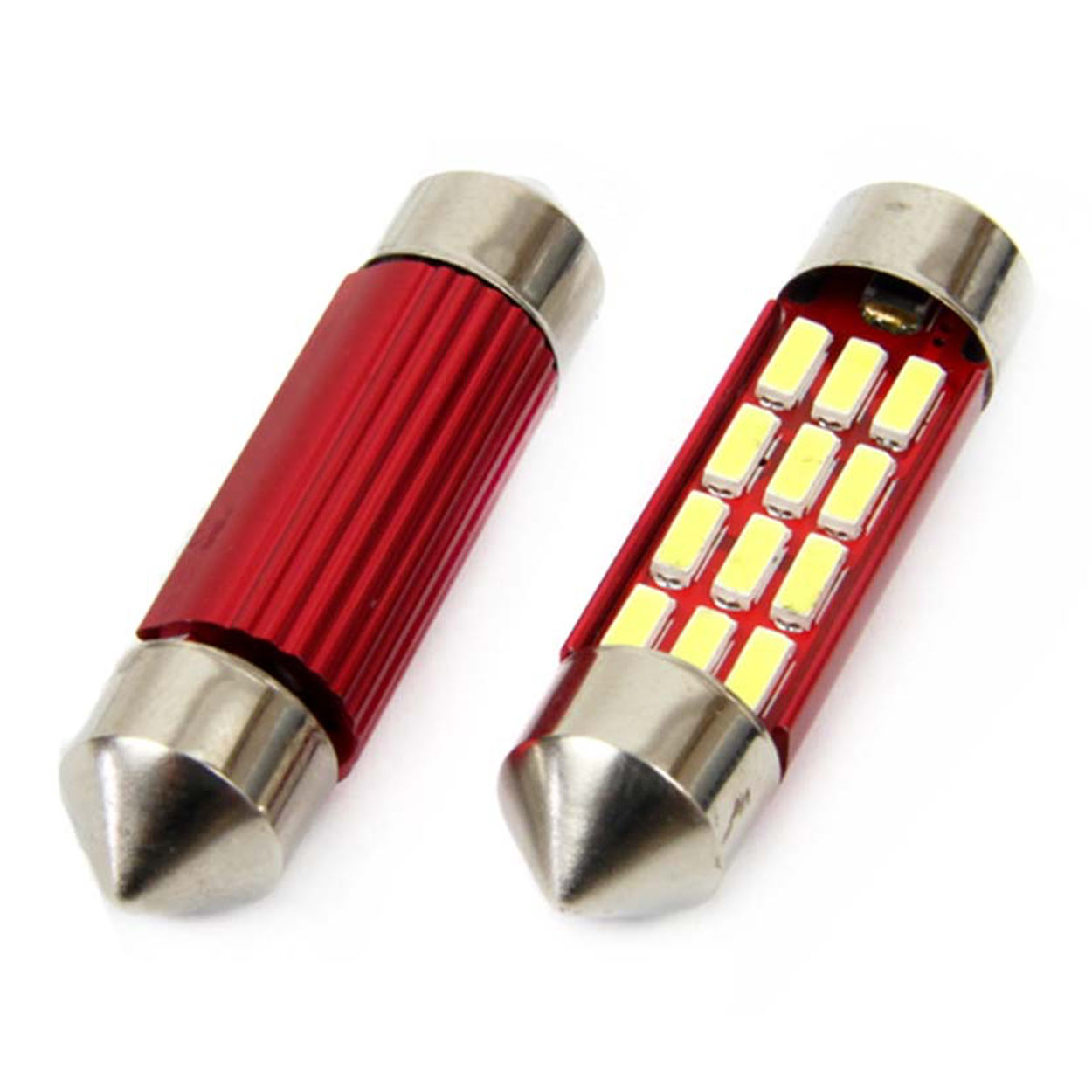 AMIO – Λαμπάκια Πλαφονιέρας LED 36MM C5W C10W 12/24V 2W 5600K 12XSMD 4014 Canbus Για Καθαρό Φωτισμό Εσωτερικού – Σετ 2 Τεμ. (01632/AM) - Thumbnail 2