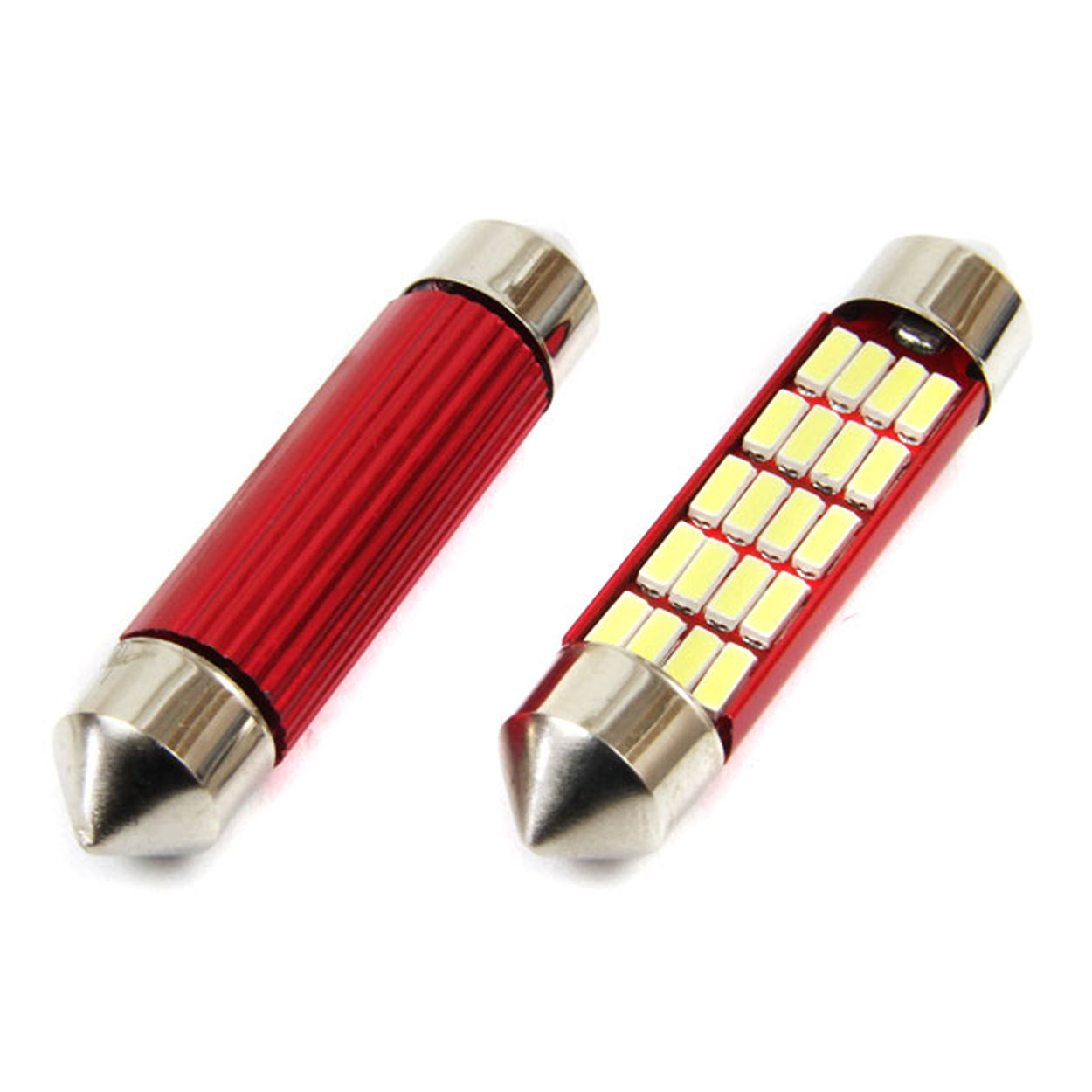 AMIO – Λαμπάκια Πλαφονιέρας LED 41MM C5W C10W 12/24V 2.3W 5600K 20XSMD 4014 Canbus Για Ισχυρό Φωτισμό Εσωτερικού Χωρίς Σφάλματα – Σετ 2 Τεμ. (01634/AM) - Thumbnail 2