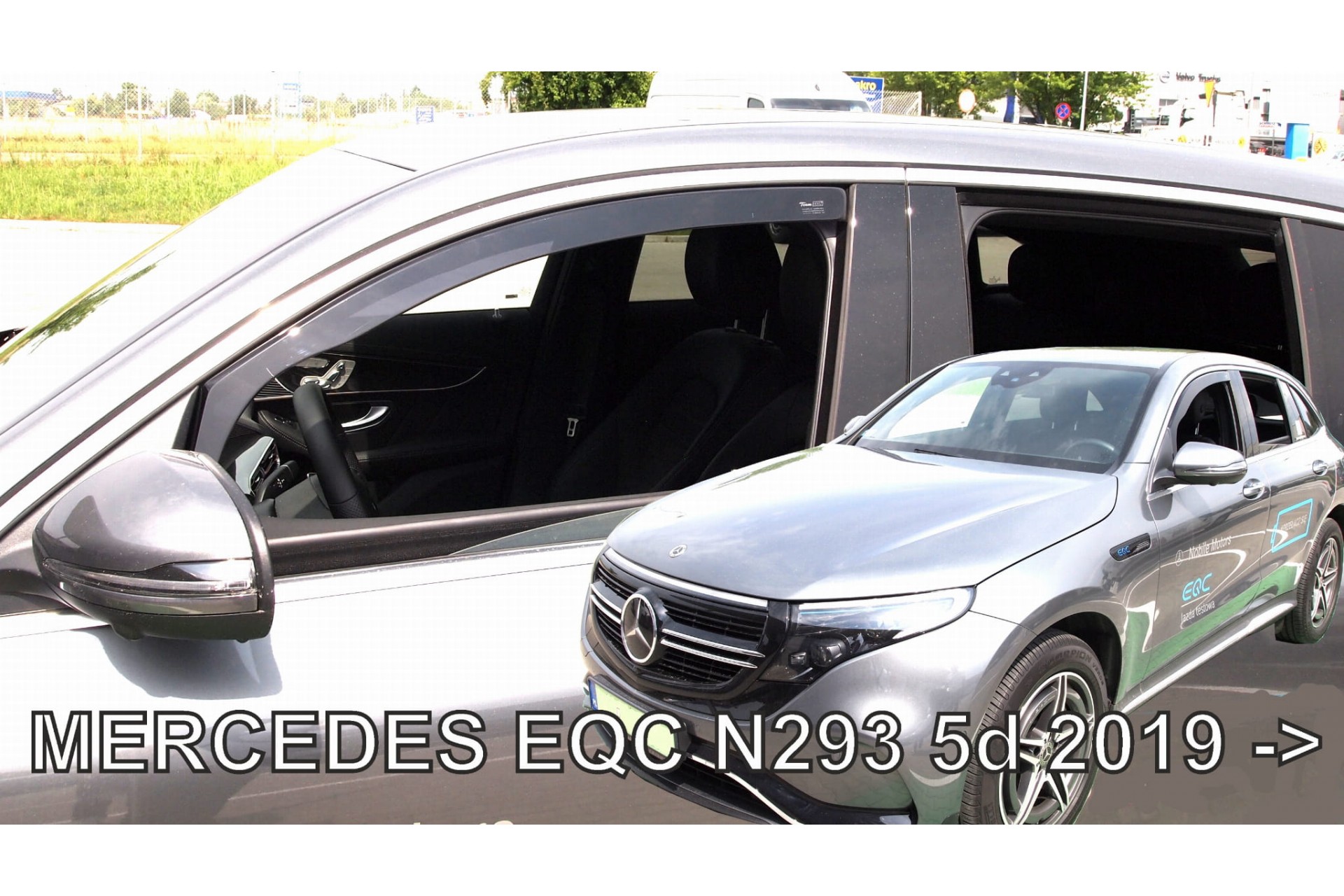 Mercedes Eqc N293 5D 2019+ Ζευγαρι Ανεμοθραυστες Απο Ευκαμπτο Φιμε Πλαστικο HEKO - 2 Τεμ.