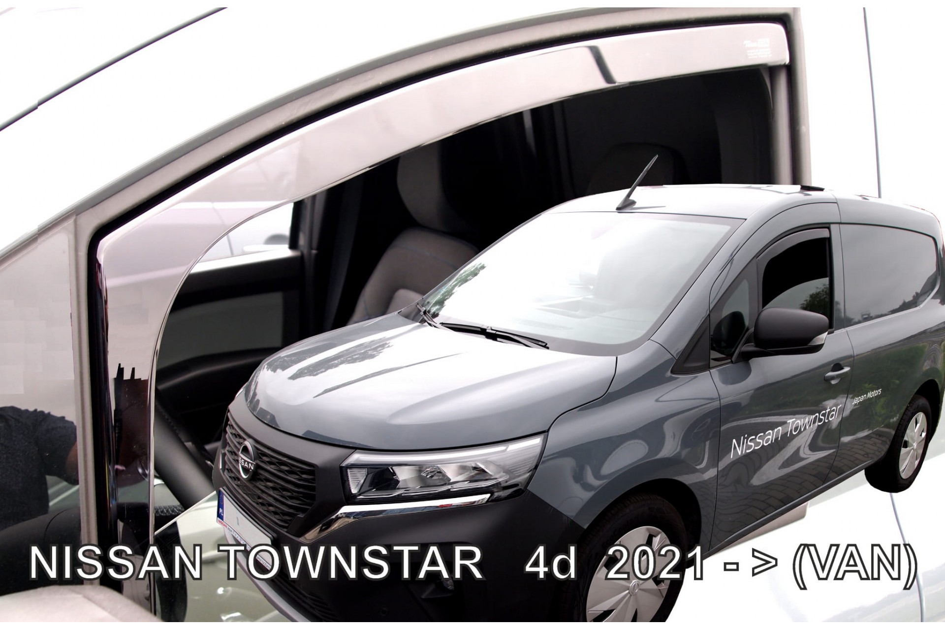 Ανεμοθραυστες Για Nissan Townstar Van 2021+ Ζευγαρι Van Απο Ευκαμπτο Φιμε Πλαστικο HEKO - 2 Τεμ.