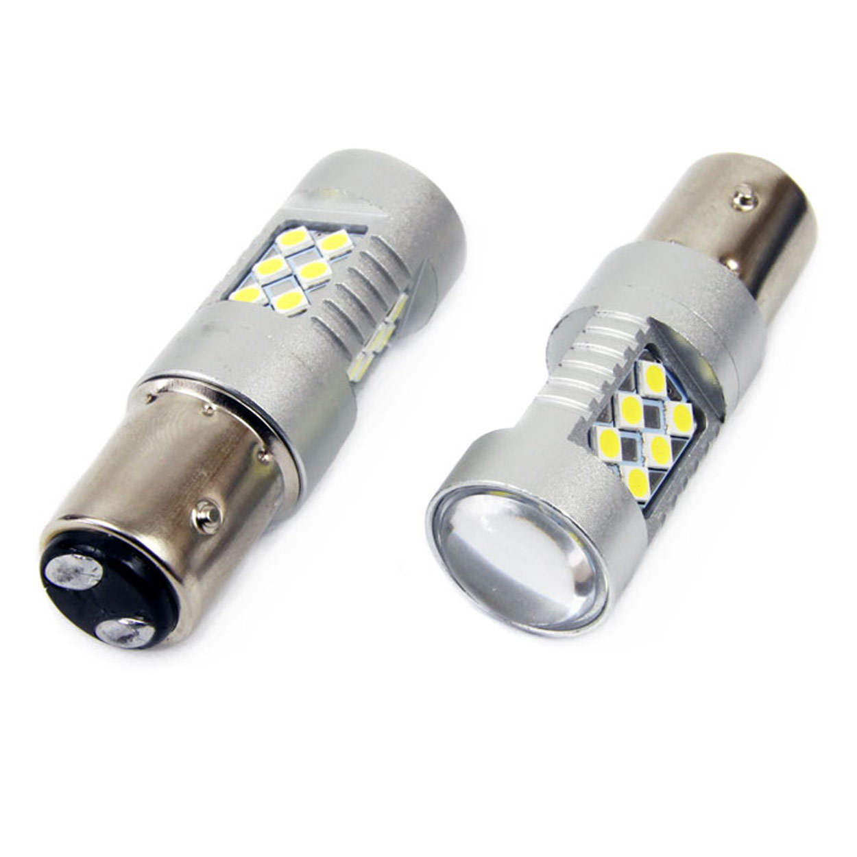 AMIO – LED Canbus P21/5W BA15D 12/24V 24XSMD 3030 6000K Λευκό Για Φώτα Αυτοκινήτου & Φορτηγού – 2 Τεμ. (01438/AM) - Thumbnail 2