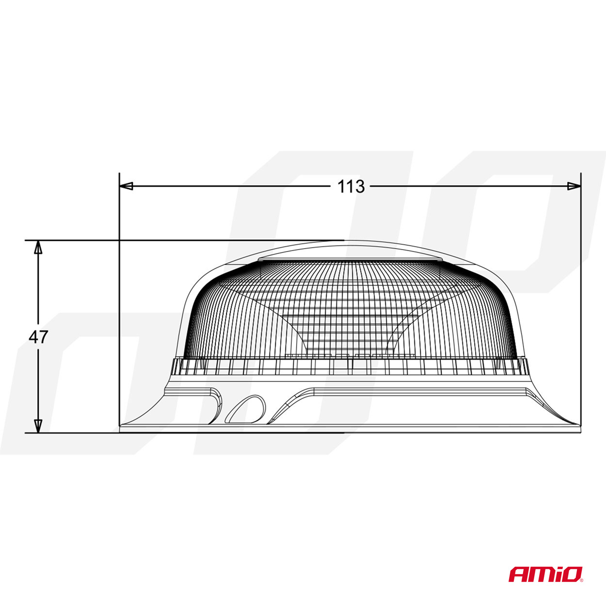 AMIO - Φαρος LED Mini Flat 12/24V 18SMD IP56 Πορτοκαλι Βιδωτος 113X47MM -1 Τεμ. (02927/AM) - Thumbnail 6