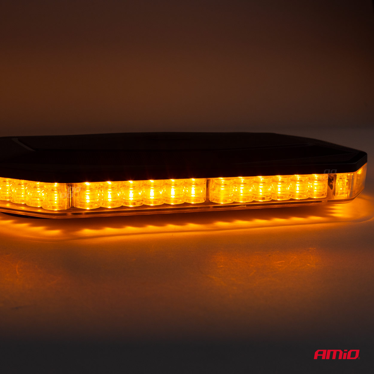 AMIO - Φαρος/μπαρα 12>24V 48SMD LED Πορτοκαλι Με Φις Αναπτηρα & Μαγνητικη Βαση 293X171X46MM​ -1 Τεμ. (02920/AM) - Thumbnail 3