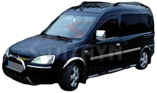 Διακοσμητικη Φασα Πορτας Χρωμιο 4τεμ. Για Opel Combo C Mini Van 2001-2011