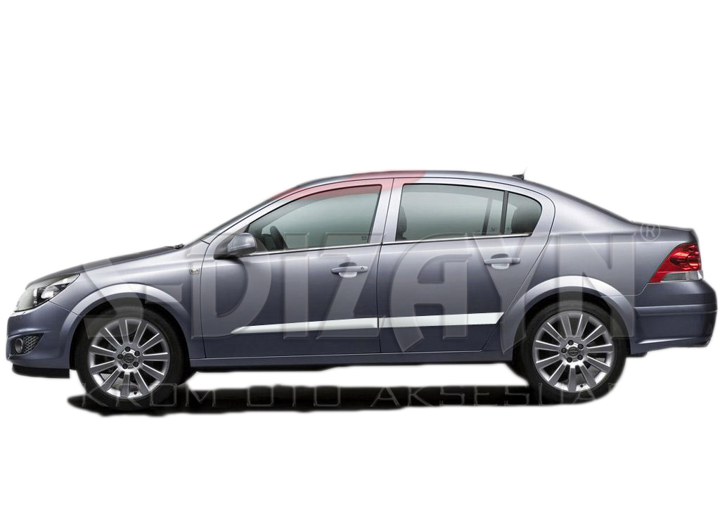 Διακοσμητικη Φασα Πορτας Χρωμιο 4τεμ. Για Opel Astra H Sd 2008+
