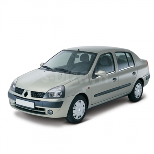 Trim Παραθυρων 4τεμ Ανοξ.ατσαλι Χρωμιο Για Renault Clio Symbol Sedan 99-06