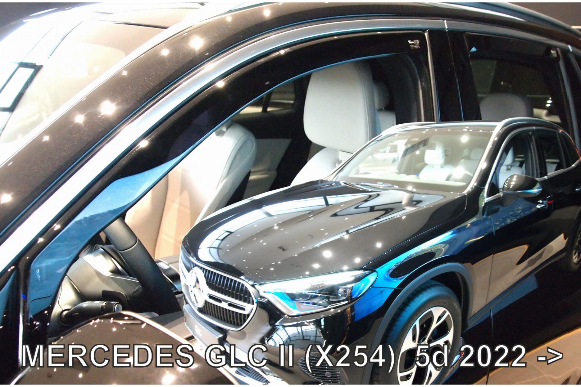 Ανεμοθραυστες Για Mercedes Glc X254 5D 2022+ - Σετ Αυτοκινητου Απο Ευκαμπτο Φιμε Πλαστικο HEKO - 4 Τεμ.