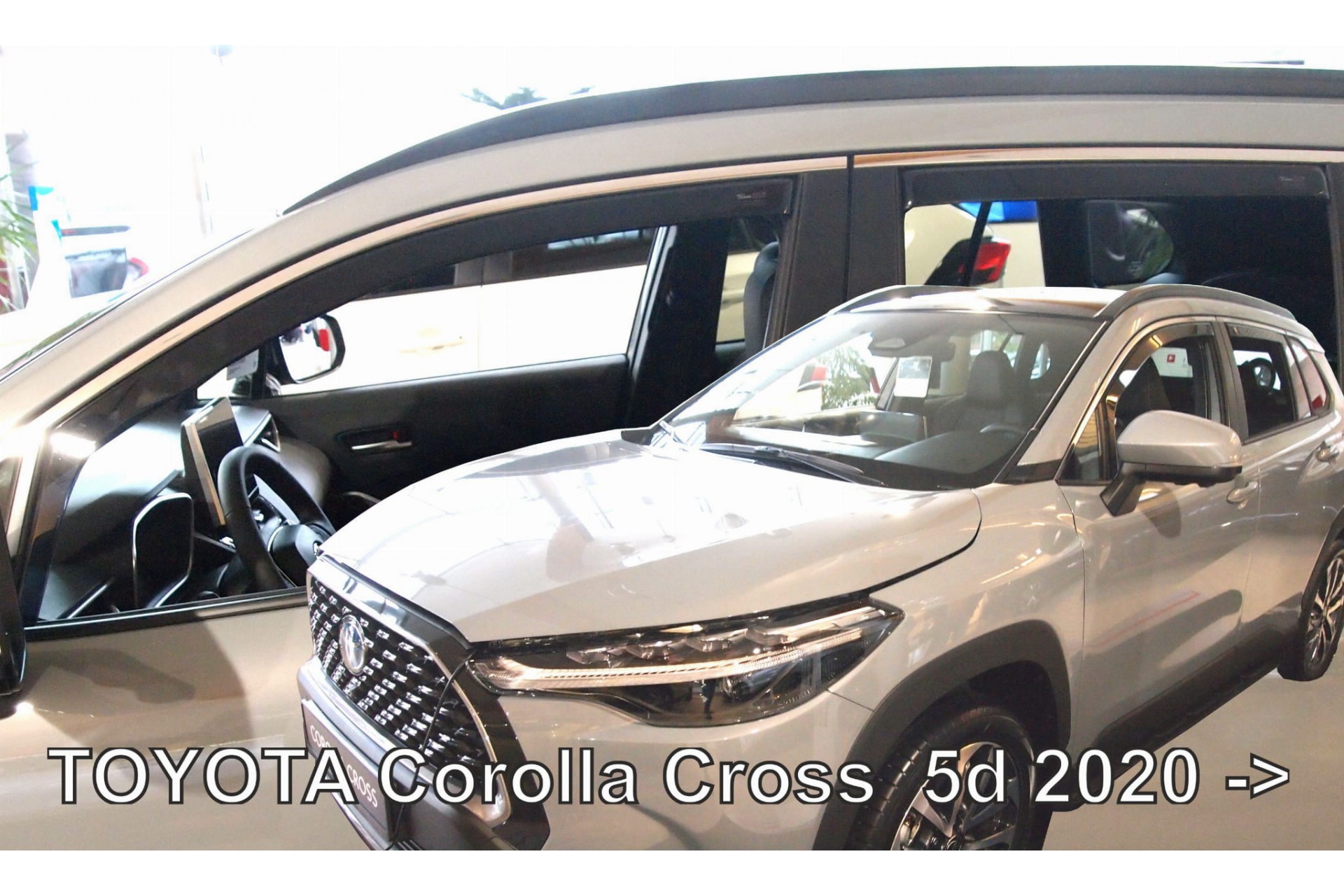 Ανεμοθραυστες Για Toyota Corolla Cross 5D 2020+ Σετ Αυτοκινητου Απο Ευκαμπτο Φιμε Πλαστικο HEKO - 4 Τεμ.