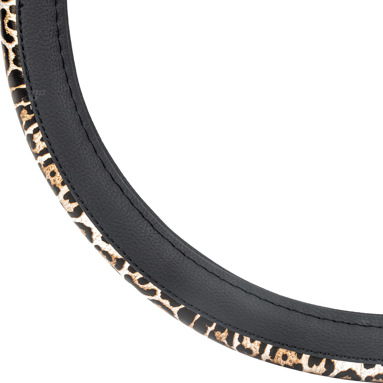 AMIO - Καλυμμα Τιμονιου 37-39CM SWC-43-M Μαυρο/λεοπαρ (leopard) - 1 Τεμ. (02984/AM) - Thumbnail 2