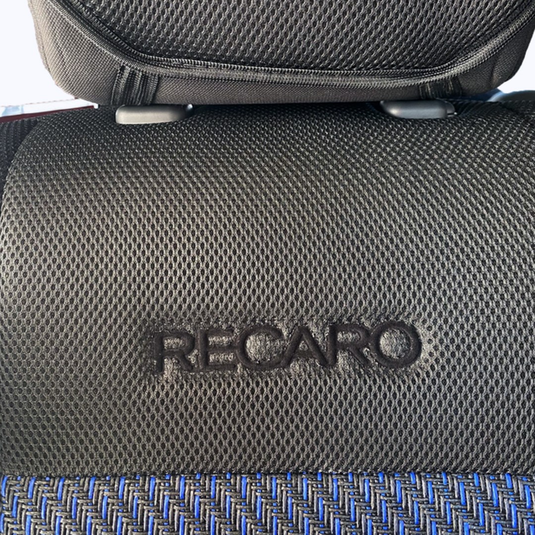 Ημικαλυμματα Καθισματων Bucket Recaro Μαυρο/μπλε Υφασμα + 100% Ψαθα (χορτο) Με Προσκεφαλα - 2 Τεμ. - Thumbnail 3