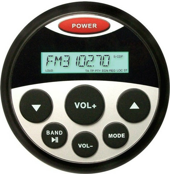 MP3 Player 89MM - 12V - 4X25W Με Ραδιοφωνο/usb/bluetooth Αδιαβροχο Στρογγυλο Μαυρο - Thumbnail 3
