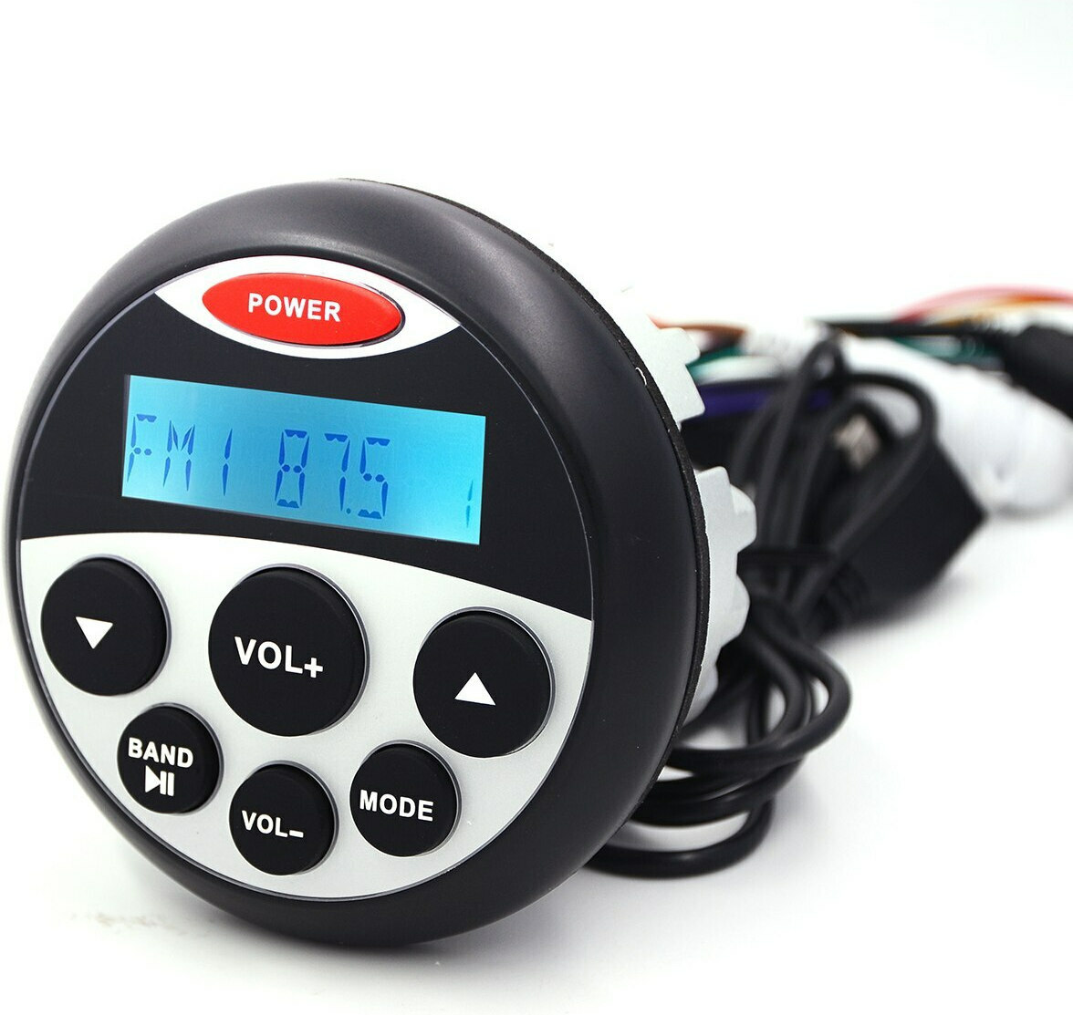 MP3 Player 89MM - 12V - 4X25W Με Ραδιοφωνο/usb/bluetooth Αδιαβροχο Στρογγυλο Μαυρο - Thumbnail 4
