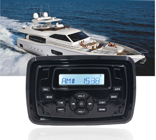 HASDA MP3 Player 155X105MM - 12V - 4X45W Με Ραδιοφωνο/usb/bluetooth (αδιαβροχο/μαυρο) - Thumbnail 4