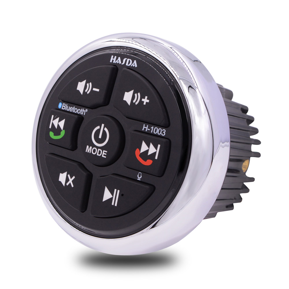 HASDA H-1003 Αδιαβροχο Στρογγυλο Μαυρο Bluetooth Controller - A2DP - Thumbnail 2