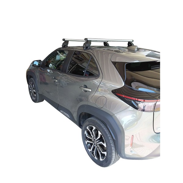Kit Με Μπαρες Οροφης Για Toyota Yaris Cross XP210 5D 2020+ Αλουμινιου MENABO (AL1-3360/ΜΒ-FIX077G)